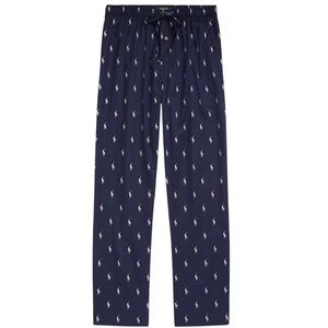 Polo Ralph Lauren‎ Pony Print Knit Cotton Poplin Pajama Pants Navy Blue 1XL Tall